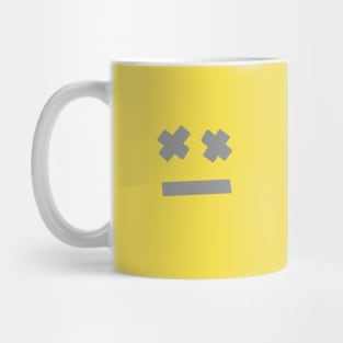 Neutral Smiley Face X Eyes Mug